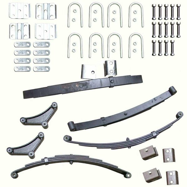 Aftermarket 1750  Springs Axle Suspension Kit And Hanger Kit for 3500  Single Axle Trailer TLU31-0020